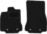 Wielganizator Tappetini Auto Velours Anteriori Adatto Per Jaguar Xf I 2WD X250 (2007-2015, Berlina, Station Wagon) Neri, Set 2 Pz, Con Fissaggi