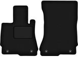 Wielganizator Tappetini Auto Velours Anteriori Adatto Per Mercedes W221 (2005-2013, Classe S Berlina Lunga) Neri, Set 2 Pz, Con Fissaggi
