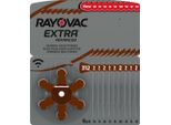60X Batteria Per Apparecchi Acustici Rayovac 312 Zinc Air Extra Advanced 10X 6 Blister