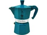 Bialetti Caffettiera Moka 3 Tazze Alluminio Turchese Winter Wonderland