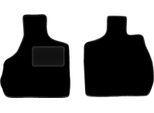 Wielganizator Tappetini Auto Velours Anteriori Adatto Per Chrysler Town&Country Iv (2000-2008, 7 Persone) Neri, Set 2 Pz, Con Fissaggi