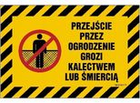 Attraversando La Recinzione Si Rischiano Lesioni E Morte - 300X200 Pvc Tablet