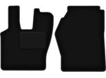 Wielganizator Tappetini Auto Velours Anteriori Adatto Per Iveco Stralis (2013-2019, Camion) Neri, Set 2 Pz, Con Fissaggi