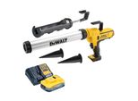 Pistola A Cartuccia A Batteria Dewalt Dce 581 H1K 18 V 310 Ml + 1X Batteria Powerstack 5,0 Ah + Caricabatterie + Custodia