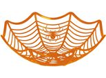 Vassoio Con Ragnatela Di Halloween Decorazione Ciotola Per Caramelle Festosa Arancione Decorazione Da Tavolo Accessorio Per Feste Articolo Decorativo Atmosfera Spettrale, Colore: Arancione