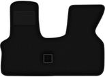 Wielganizator Tappetini Auto Velours Anteriori Adatto Per Volkswagen Transporter T4 (1992-2003, Furgone) Neri, Set 2 Pz, Con Fissaggi