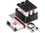 Pacco Batteria Insta360 X4, 4 Batterie, Funzione Di Ricarica Rapida, 4 Batterie 1 Caricatore