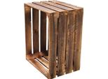 Holzkisten 4Er Set Vintage Geflammt 50 X 40 X 30Cm