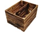 Holzkisten 3Er Set 50 X 40 X 30Cm Ablage Lang Geflammt