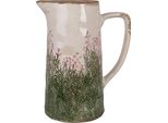 Clayre & Eef Brocca Decorativa 21X14X26 Cm Fiori Di Ceramica Beige
