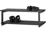 Schuhregal Spinder Design, Schwarz, B:71Cm H:26Cm T:34Cm, Metall, Regale, Schuhregal, Metall, Zeitlos, 6 Paar Schuhe