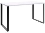 Schreibtisch Wimex "Home Desk", Schwarz (Schwarz, Weiß), B:140Cm H:75Cm T:70Cm, Tische, Schreibtisch, Mit Metallkufen, In 3 Breiten