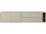 Lowboard Woood "Settle Tv-Kommode", Beige, B:200Cm H:45Cm T:44Cm, Holzwerkstoff, Sideboards, Lowboard, Mit Zwei Schubladen, H 45 Cm X B 200 Cm