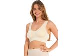 BüGelloser Bh Magic Bodyfashion "Comfort Bra", Damen, Gr. L, N-Gr, Braun (Latte), Obermaterial: 89% Polyamid, 11% Elasthan, Unifarben, Bhs, Bequemer, Nahtloser Und BüGelloser Bh