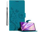 Cadorabo Cover Per Samsung Galaxy Note 10 Cover Protettiva In Blu Cover Protettiva Cover Per Telefono Cellulare Custodia Fiori Custodia Fiori