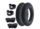 2X Pneumatici Kenda K303A 3.50-10 (3.50 X 10) 51J Tt + Camera D'aria + Rim Tape