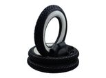 Set Di Pneumatici A Parete Bianca 3X Kenda K333 3.50-10 51J Tt + Camera D'aria Per Vespa Px Ape