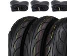 3X Pneumatici Citomerx S009 3.50-10 51J Tl + Camera D'aria