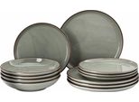 Rosenthal Starter-Set 12-Tlg. Profi Casual Moss Porzellan GrüN-Braun Teller Flach 22 Cm|Profi Casual|Moss|10660-405405-10862 Teller Flach 27 Cm|Profi Casual|Moss|10660-405405-10867 Gourmetteller Tf.22|Profi|Casual Moss|10660-405405-31522 10660-4