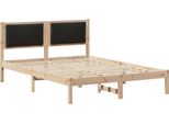 Vidaxl Struttura Letto Nera 140 X 190 Cm In Legno Di Pino Massiccio