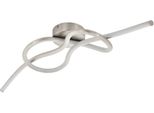 Eglo Deckenleuchte "Novafeltria", Weiß (Nickelfarben, Weiß), 1, H: 16Cm, 1 Stk., Leuchten, Deckenlampe, Wohnzimmerlampe, Flurlampe Decke In Nickel-Matt, Weiß, Deckenleuchte