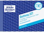 Avery Zweckform® 321 Ricevuta Iva Inclusa - A6 Orizzontale, Mp, Bl, A Prova Di Falsificazione, 2 X 50 Fogli, Bianco