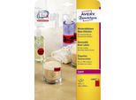Avery Zweckform® L6003-25 Etichette In Colori Speciali, 63,5 X 29,6 Mm, 25 Fogli/675 Etichette, Rosso Neon