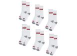 Socken LEVI'S KIDS LHN BOX TAB HIGH CUT 6PK, Damen, Gr. 4 (23,5/26,5), weiß, Materialmix, elastisch, Socken Socken, UNISEX