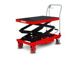 Eberth Carrello Elevatore Carrello Elevatore Carrello Elevatore A Forbice Carrello Elevatore A Forbice Idraulico Portata 300 Kg (Acciaio, Ruote Robuste E Silenziose, Tavola 820X520 Mm)