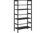 Syfax™ Libreria Rovere Nero 60 X 29,5 X 115 Cm Legno Multistrato