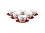 Seltmann Weiden Milchkaffeetassen Mit Untertassen Life Christmas 370 Ml 6Er Set