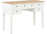 vidaXL Schreibtisch Weiß 109,5 x 45 x 77,5 cm Holz - Schreibtisch - Schreibtische - Holzschreibtisch - Holzschreibtische