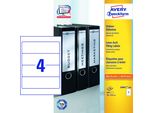 Avery Zweckform® L6061-100 L6061-100 Etichette Per Cartelle - Larghe/Corte, 400 Pezzi, Bianche