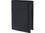 Oxmox Pelle Portafoglio Leather KombiböRse Ox Embossed Black Nero