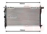 Van Wezel 81002001 Radiatore Acqua Radiatore Motore Per Daewoo Nexia (Kletn) Nexia Notchback (Kletn)