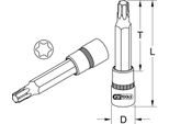 Ks Tools 1/2" Chromeplus Bit Socket Torx Lungo T70 - 918.1651"
