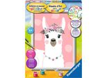 Ravensburger Painting By Numbers Llama - Set Di Lavoretti Creativi Per Bambini