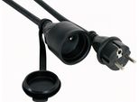 Cavo Di Prolunga Perel 5 Metri H05RR-F 3G2,5 16 A 230 V 3680 W Gomma Nero IP44 Schuko Tipo E/F