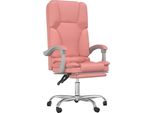 Vidaxl Sedia Da Ufficio Con Funzione Massaggio In Pelle Finta Rosa
