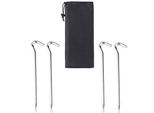 4 Picchetti Per Tenda In Alluminio Con Borsa | Set Di Picchetti Per Terra Lunghi 18 Cm | Picchetti Per Tenda Da Esterno | Picchetti Per Terra Da 5,66 Mm Per Terreni Normali E Duri | Picchetti Per Tenda In Argento | Picchetti Per Sabbia | Robusti Picchetti Per Terra Da Campeggio