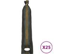Vidaxl Sacchi Di Sabbia 25 Pz. Verde Scuro 103X25 Cm Hdpe