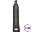 Vidaxl Sacchi Di Sabbia 100 Pz. Verde Scuro 103X25 Cm Hdpe