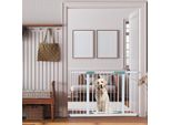 Costway Cancelletto Di Sicurezza Per Bambini 80-132 Cm, Cancelletto Per Scale In Metallo Senza Foratura, Cancelletto Di Sicurezza Per Bambini Con Montaggio A Pressione, Chiusura Automatica Per Bambini E Animali Domestici