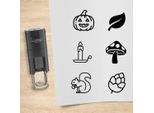 Set Di Timbri Combicraft Autunno Nero Con 6 Timbri