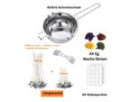 Set Per Candele Profumate Fai Da Te, Kit Per La Creazione Di Candele, Pentola Per La Fusione Della Cera, Stoppini Per Candele, Colore Per Candele, Adesivi Per Candele, Porta Stoppini, Oli Profumati, Barattoli