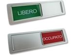 Piatto Scorrevole Combicraft Con "Libero-Occupato"" In Argento 178 X 50 Mm - Set Da 5"