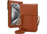 Borsa A Tracolla Per Cellulare Wiko Harry 3 Piccola Borsetta Con Scomparto Per Cellulare E Finestra Di Visualizzazione, Borsa A Tracolla Copri Cellulare Da Donna