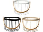 Cestino Decoris Con Manico In Metallo 3 Assortiti