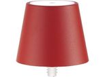 Lampada A Led Poldina Stopper Di Zafferano Ricaricabile E Portatile Colore Rosso Con Batteria Fino A 12 Ore