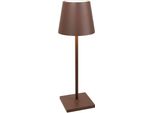 Lampada A Led Da Tavolo Poldina L Desk Corten Ricaricabile E Dimmerabile Con Batteria Fino A 12 Ore
